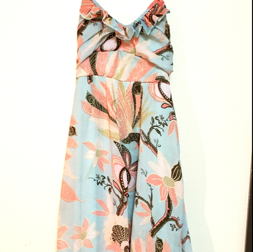 Layered Chiffon Bird and Flower Dress